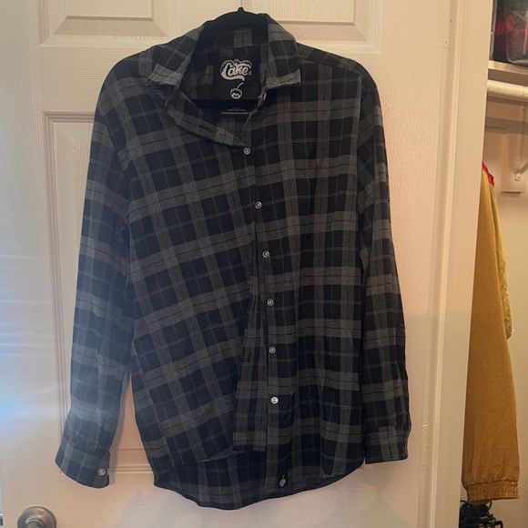 Cake Black and Gray Plaid Shirt - Picture 3 of 3